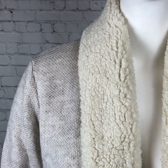 1X 2X Style & Co Natural Heather Sherpa Cardigan - Picture 6 of 7